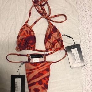 PrettyLittleThing Animal Print Brazilian Bikini